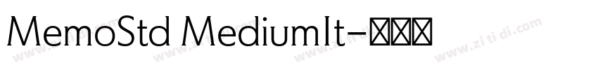 MemoStd MediumIt字体转换